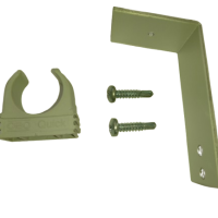 Clickschelle mit Montagewinkel für Trapezblech montieren