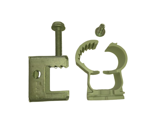 Click-Snap-Schelle mit Schraubklemme montieren